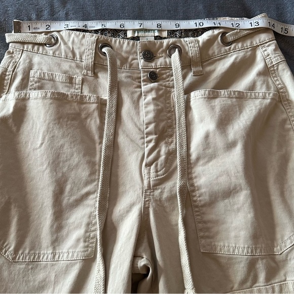 Sundance Cream Khaki Embroidered Straight Leg Pants Boho Women's Size 2 - Picture 8 of 15